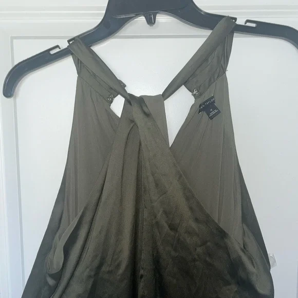 Ann Taylor - Size 12 halter maxi silky dress. In a eucalyptus green.NWT. - Picture 7 of 11